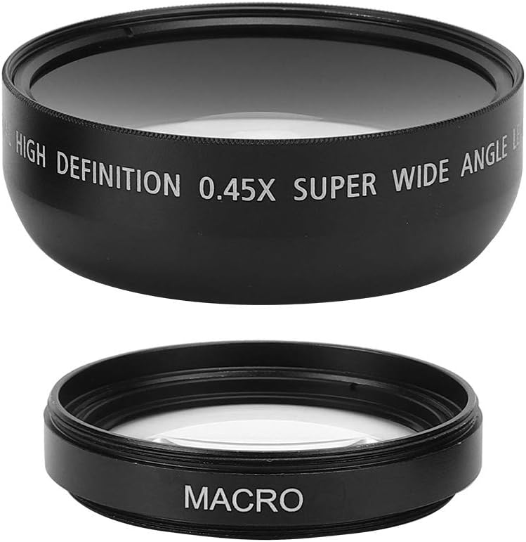 49mm Kamera Weitwinkelobjektiv, 0,45X Weitwinkel Makroobjektiv Universal für Canon für Nikon für Son