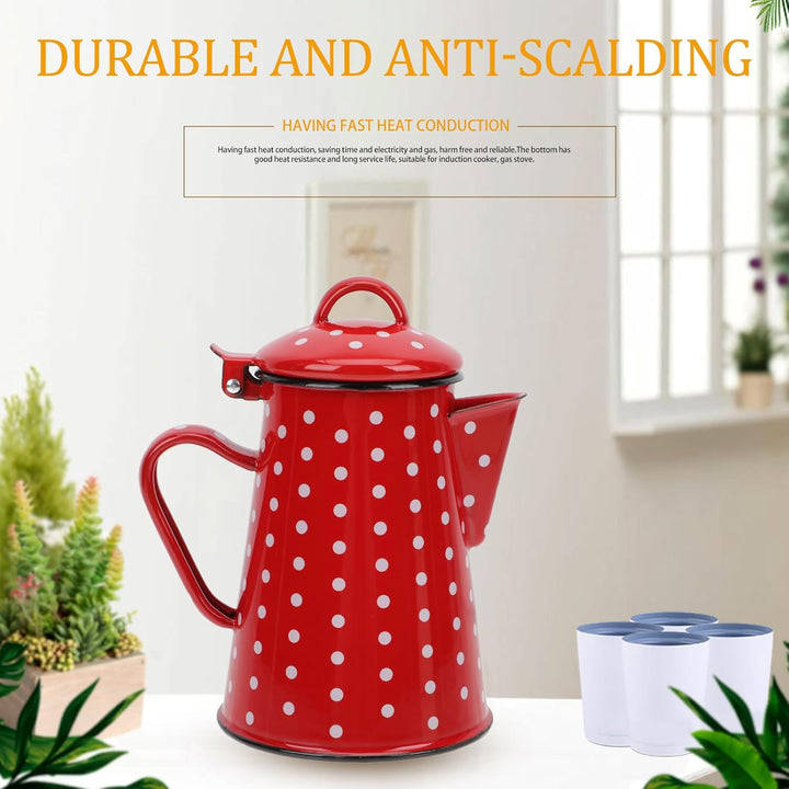 TOPBATHY Wasserkocher Emaille Topf Emaille Kaffeekanne Emaille Kessel Wasserkessel Kaffeekessel Wass