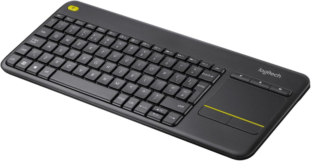 Logitech K400 Plus Kabellose TV-Tastatur mit Touchpad, 2.4 GHz Verbindung via Unifying USB-Empfänger