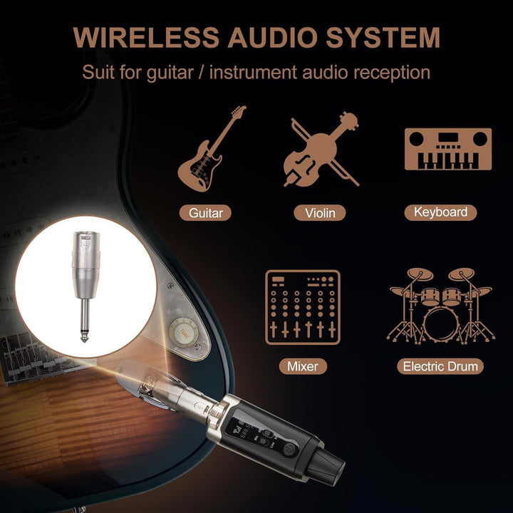 Depusheng T9 Drahtloses Mikrofon XLR Sender und XLR Empfänger Drahtloses System für dynamische und K