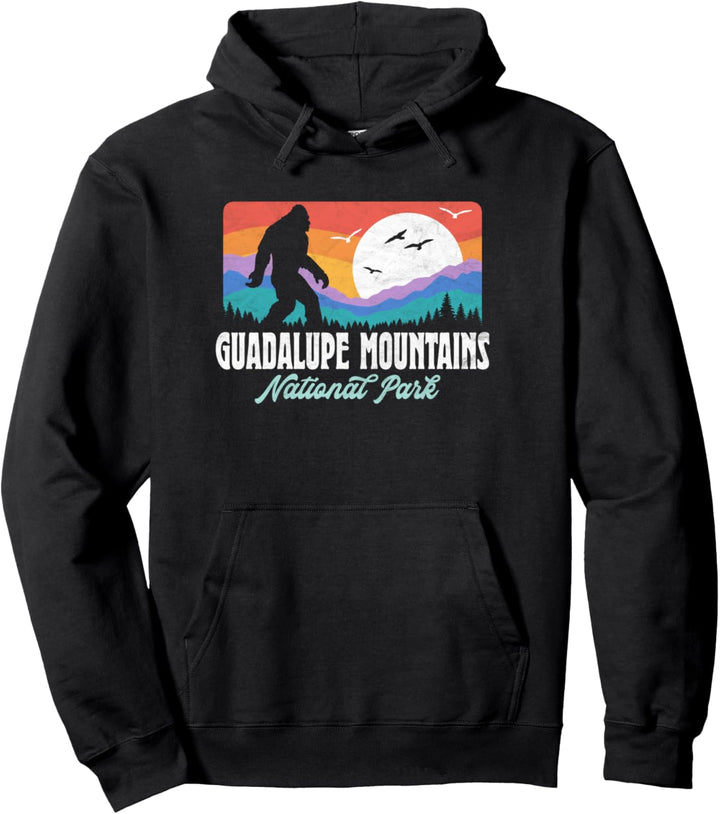 Vintage Bigfoot Guadalupe Mountains National Park Retro Pullover Hoodie