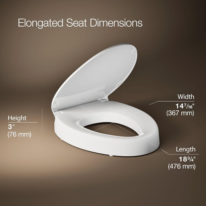 Kohler Hyten Toilettensitz, verlängert, mit Absenkautomatik, Weiss Elongated Weiss, Elongated Weiss
