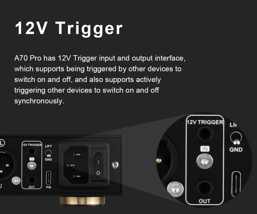 Topping A70PRO Amplifier Fully Balanced R2R Volume Control Module Headphone Amp (Black), Black