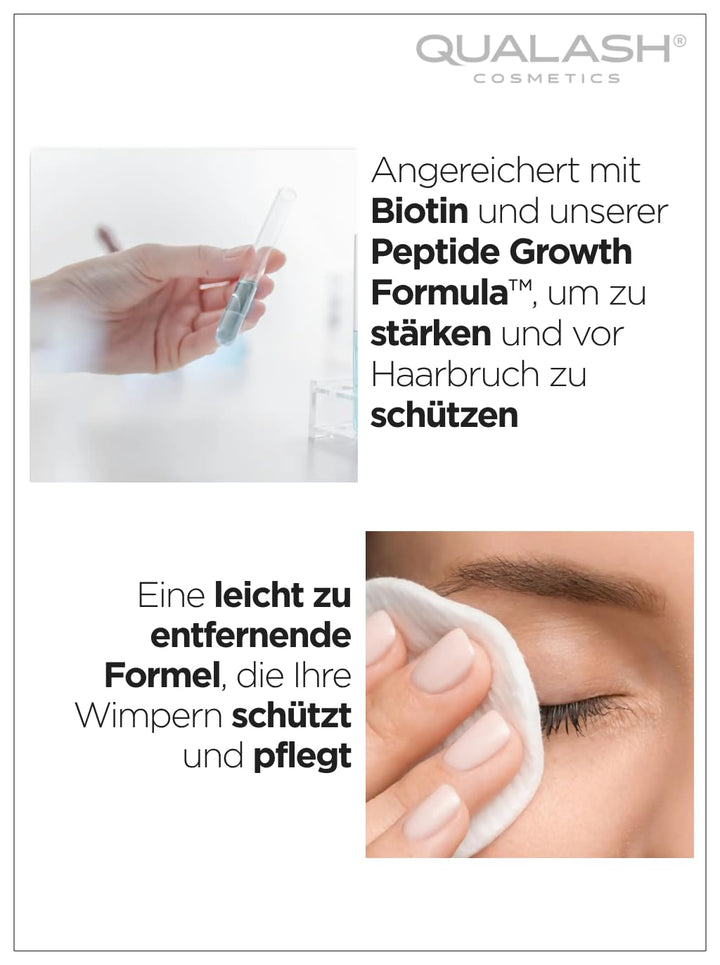 QUALASH® Mascara Duo Set mit Wimpernserum-Effekt – Volume Max & Curl & Lift (2×10 ml) | Schwarze Wim