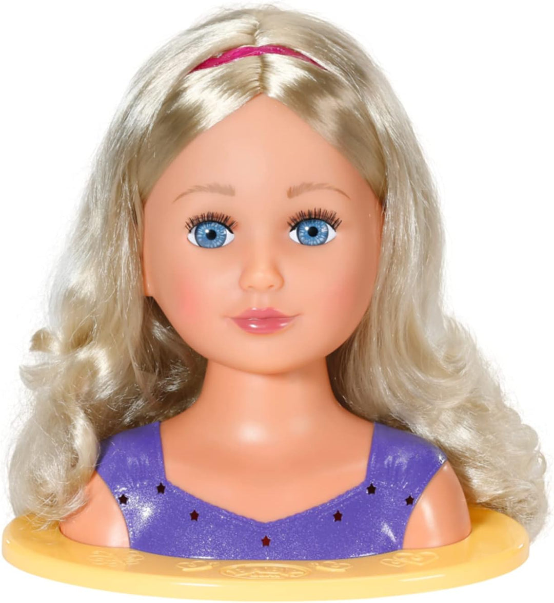 BABY born Zapf Creation 835234 Sister Styling Head-Schminkkopf, Frisierkopf mit hochwertigen Langen