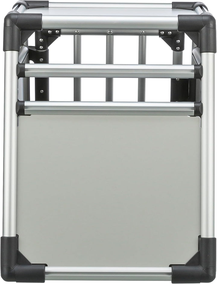 Trixie 39340 Transportbox, Aluminium, S: 48 × 57 × 64 cm, silber/hellgrau 1 Stück (1er