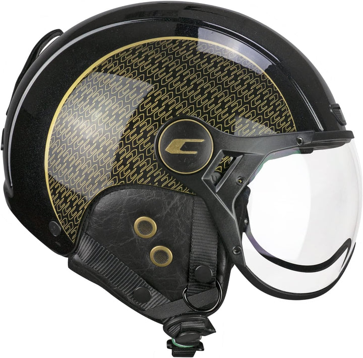 CGM Unisex – Erwachsene EBI skihelm, Schwarz Perlgold, M (57-58cm)