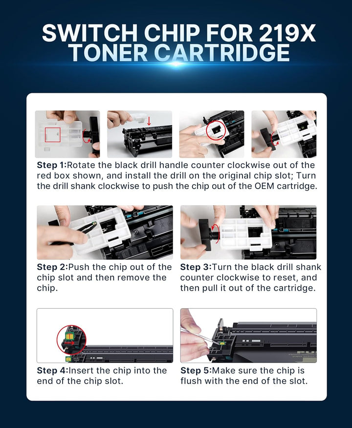 HALLOLUX 219X Toner Set Kompatible für HP 219X 219A für HP Color LaserJet Pro MFP 3302FDWG 3202DW 33