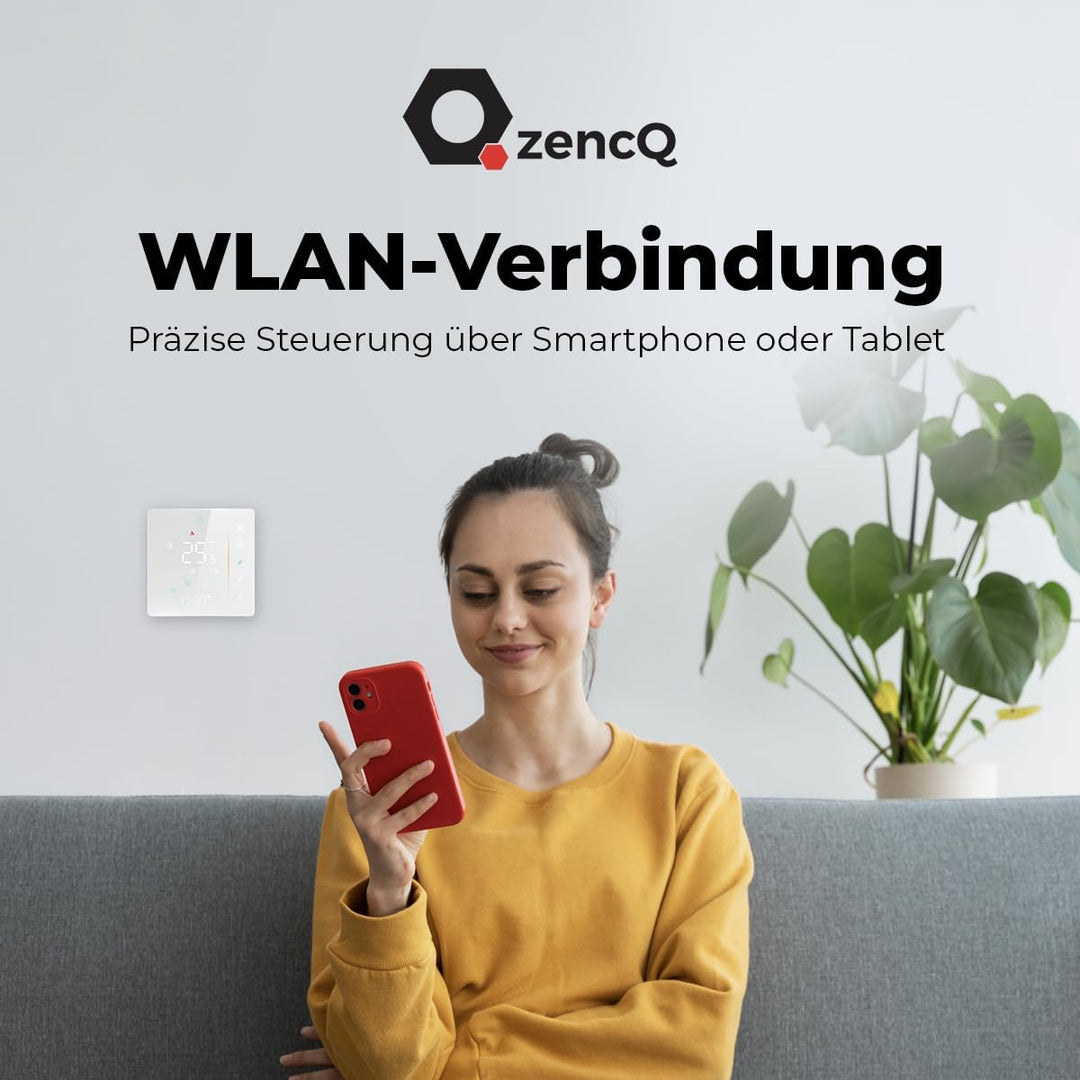 WiFi Thermostat Fussbodenheizung für Elektroheizung, LED Touchscreen Programmierbarer Raumthermostat