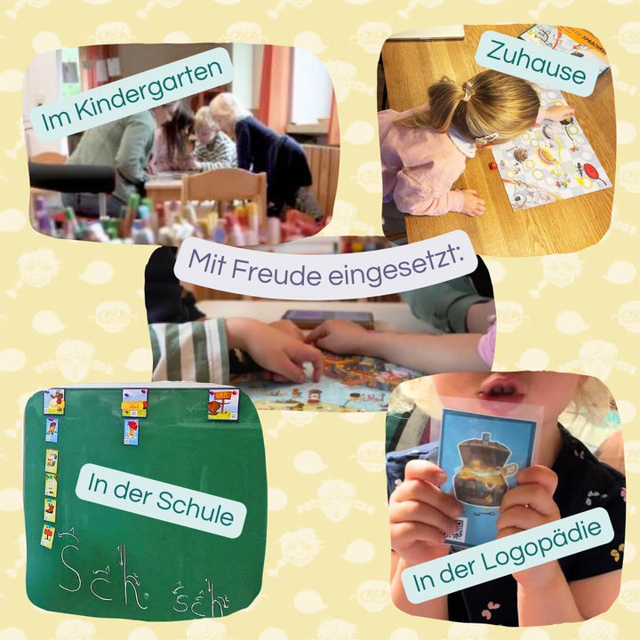 für Kinder 'Logopädie Spiele Sprachförderung Kindergarten' Hochwertig Illustriert [analog+digital nu