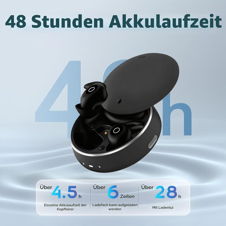 Novonell Snooze Pods Pro, Anti Schnarch-Kopfhörer für Seitenschläfer, Ultrabequem &amp; Geräuschfrei Sch