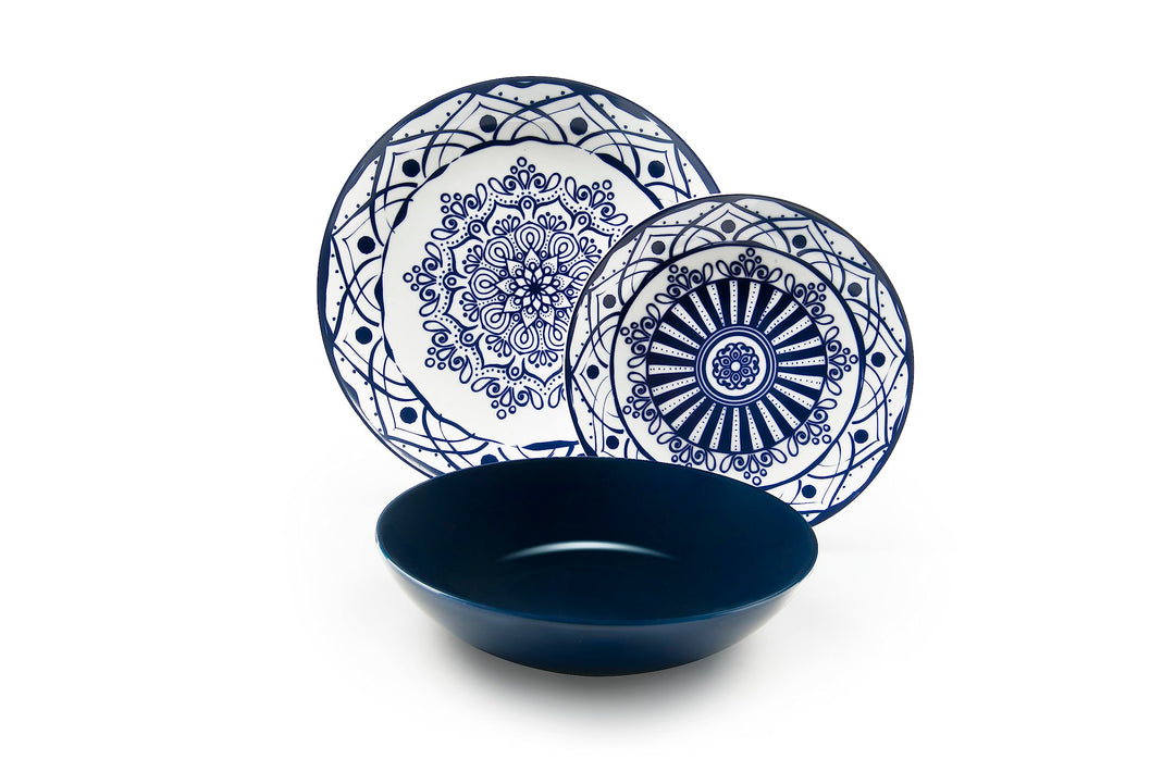 Excelsa Boheme Blue Tafelservice 18 pezzi Blau, 18 pezzi Blau