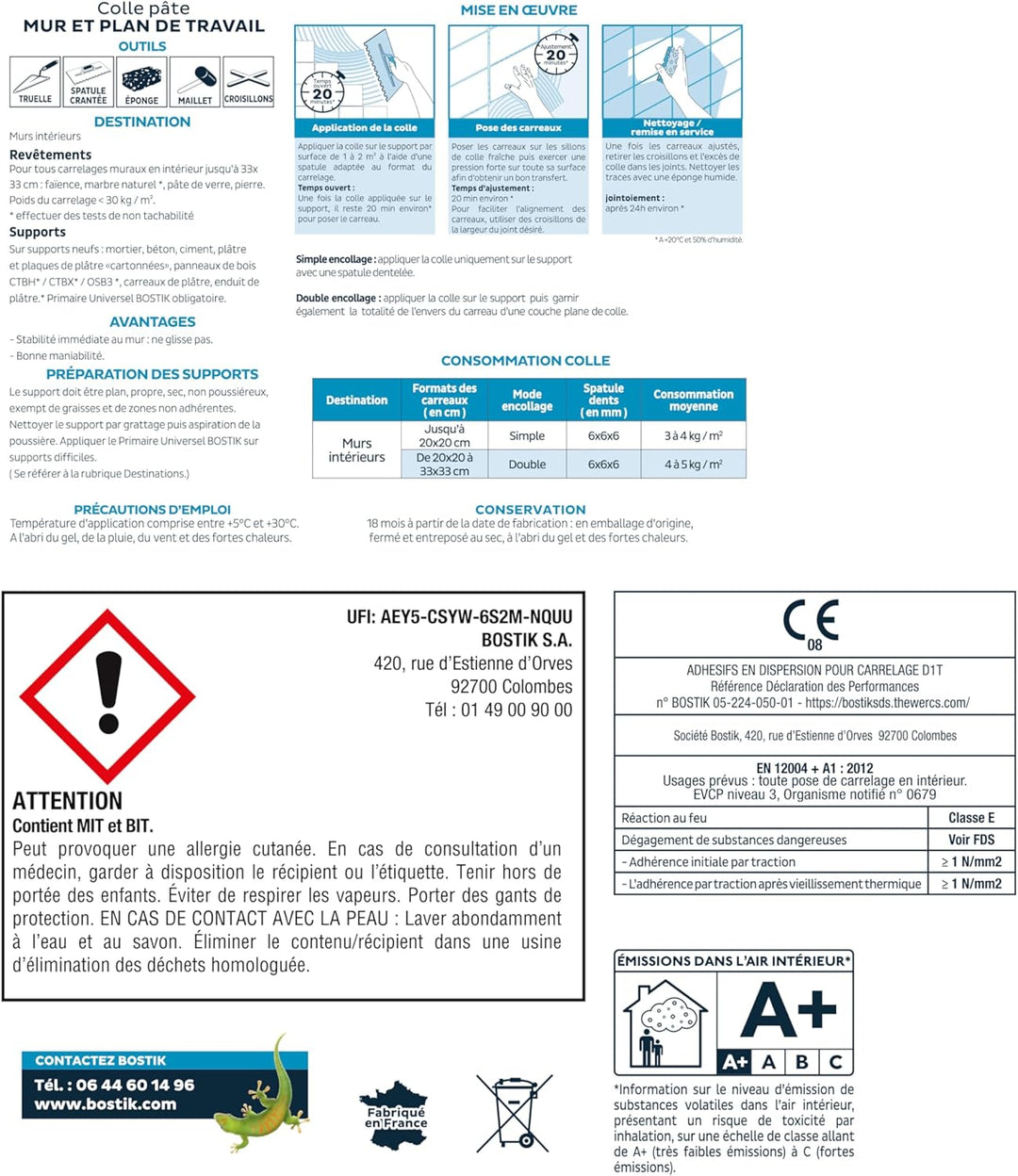BOSTIK Fliesenkleber, 1,5 kg