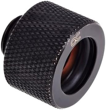 Alphacool 17385 HT 16mm HardTube Anschraubtülle G1/4 für Plexi- Messingrohre - Gerändelt - Dunkelsch