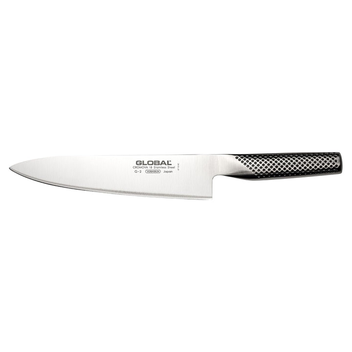 Global G-2 Kochmesser mit 20 cm Klinge, Cromova 18 Edelstahl