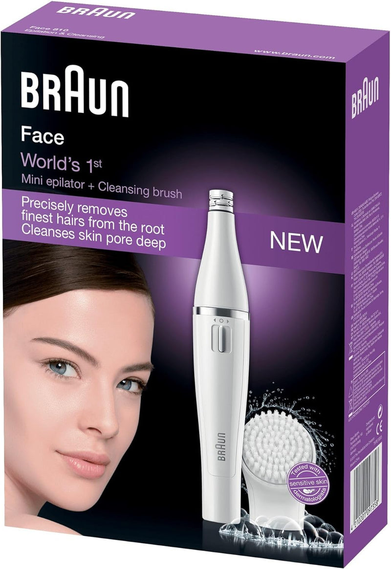 Braun FaceSpa Gesichtsepilierer Damen / Damenbart Entferner, Gesichtsreinigungsbürste, Haarentfernun