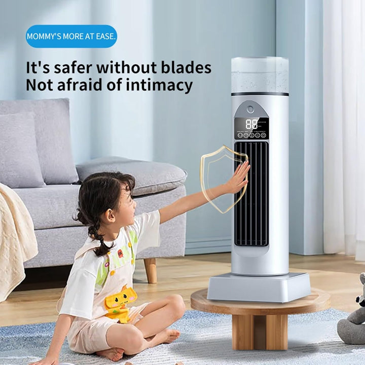 Turmventilator mit Kühlung Kaltluftventilator Cool Air Lüfter für Schlafzimmer Ruhiger Oszillierende