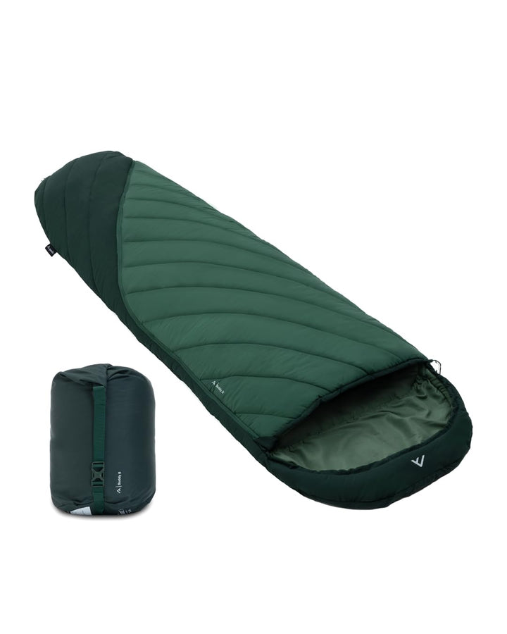 qeedo Buddy 8 Schlafsack Outdoor Sommer (8-25°C) 3 Jahreszeiten - Mumienschlafsack Erwachsene &amp; Juge