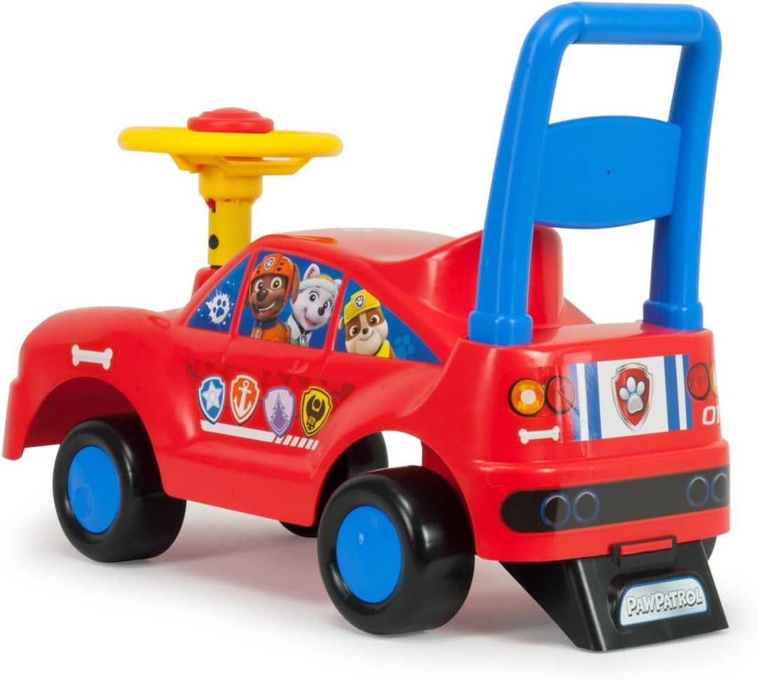 Rutscher mit Hupe für Kinder ab 1 Jahr Pushtoy Racing Car Paw Patrol Chase + Marshall Lenkrad + Hupe