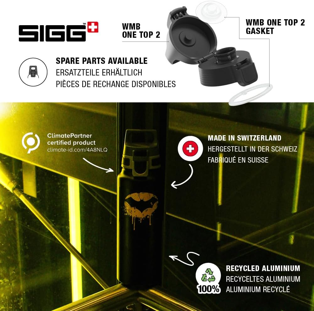 Sigg - Alu Trinkflasche - WMB ONE - Made in Switzerland - ClimatePartner Zertifiziert - Kohlensäure