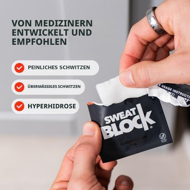SWEATBLOCK Antiperspirant (2 Box) Ärtztliche Stärke Hypoerdose Antiperspirant - Empfohlen um übermäs
