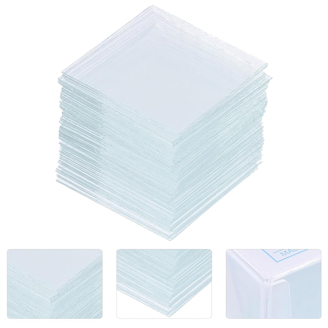 1000 Stück Mikroskop Deckgläser Quadratisch 20x20mm Vorgereinigte Glas Abdeckungen mit Hoher Transpa