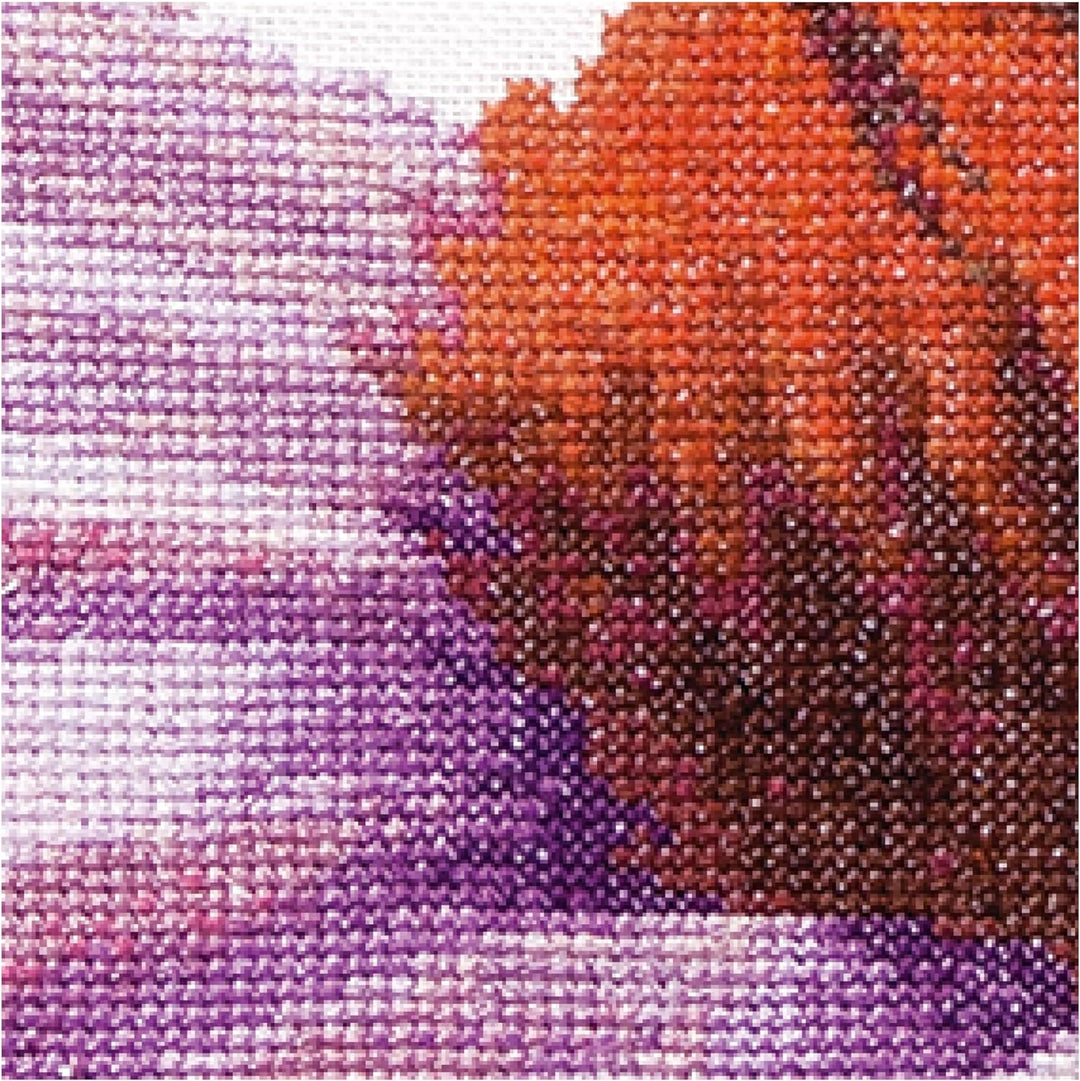 Thea Gouverneur - Kreuzstich-Set - Biene auf Ehineacea - Leinen - 36 Count - Für Erwachsene - 549, B