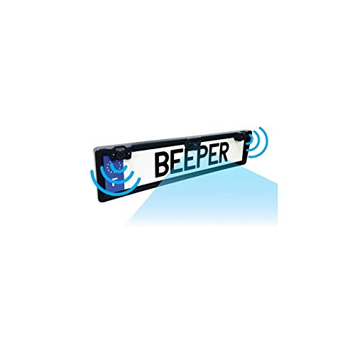 Kamera und Rückfahrsensor auf Kennzeichenhalter H4WIFI BEEPER, H4wifi