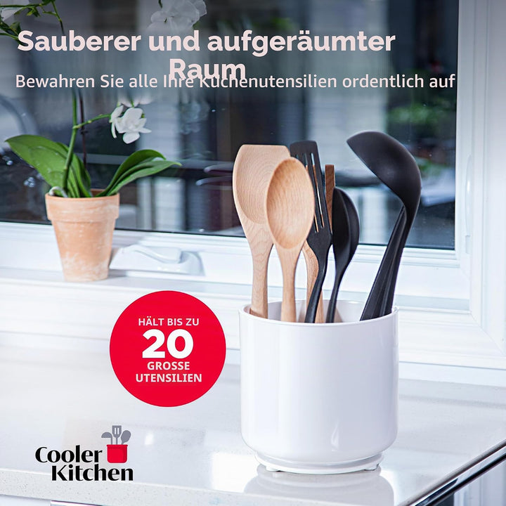Küchenutensilien Behälter, drehbar | extra grosser Behälter zur Küchenhelfer Aufbewahrung mit abnehm