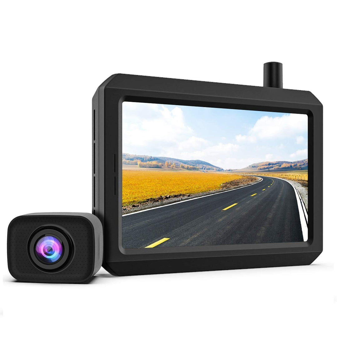 Digital Kabellos Rückfahrkamera Set K7PRO unterstützt 2 Kameras, Funk Rückfahrkamera mit Stabilem Si