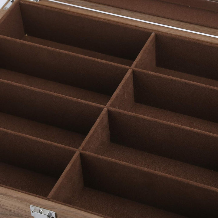 Zyyini Brillenbox zur Aufbewahrung 8 Brillen, 13,4 x 10,4 x 3,1 Zoll Sonnenbrillen Präsentation Bril