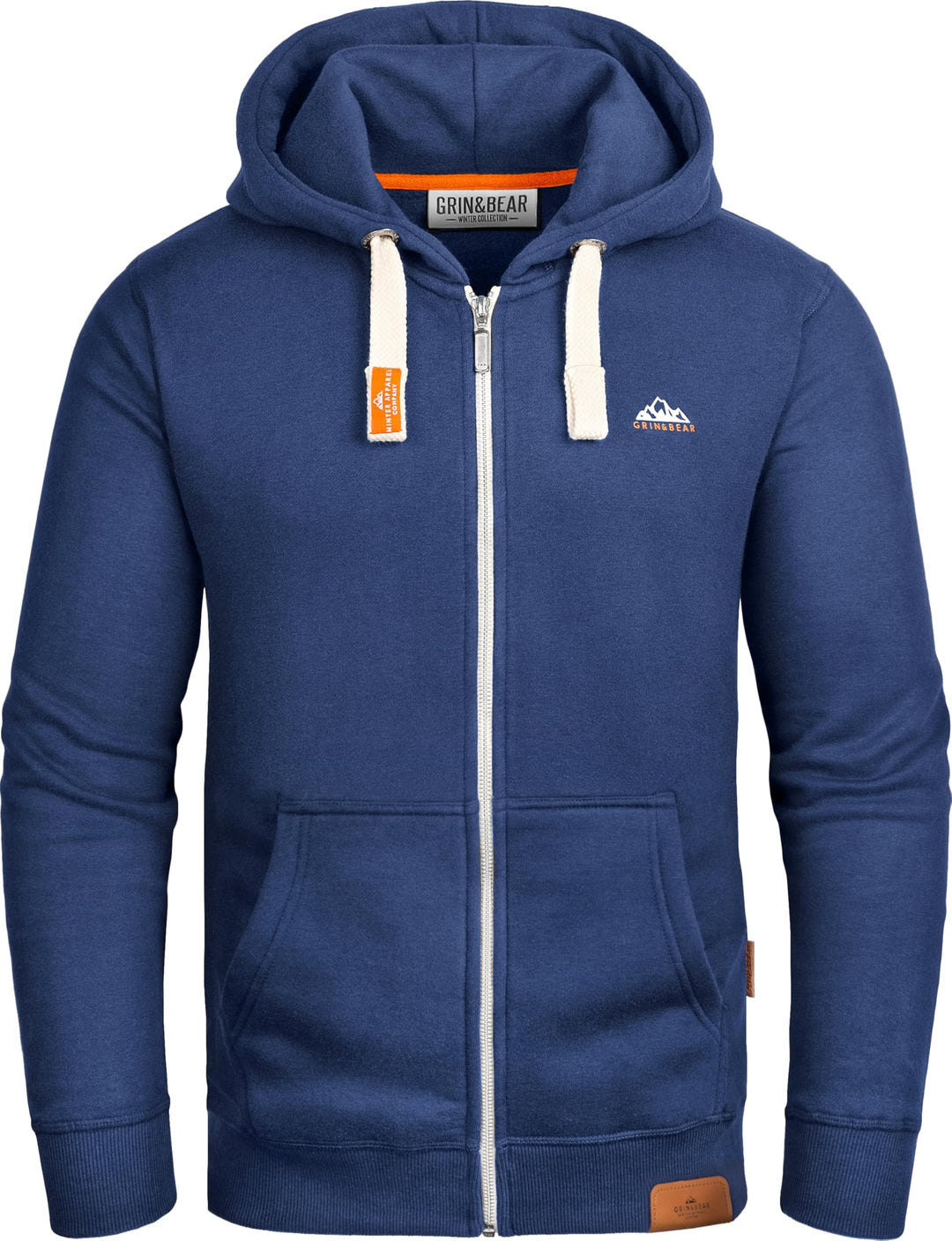 Grin&Bear Hoodie Herren Sweatshirt Pullover GEC022, Dunkelblau
