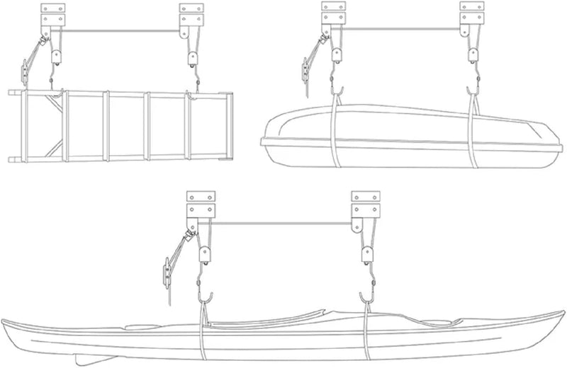 Dachboxlift Fahrradlift XL 57 KG Kajak Garagenlift Lift Deckenlift Deckenhalter