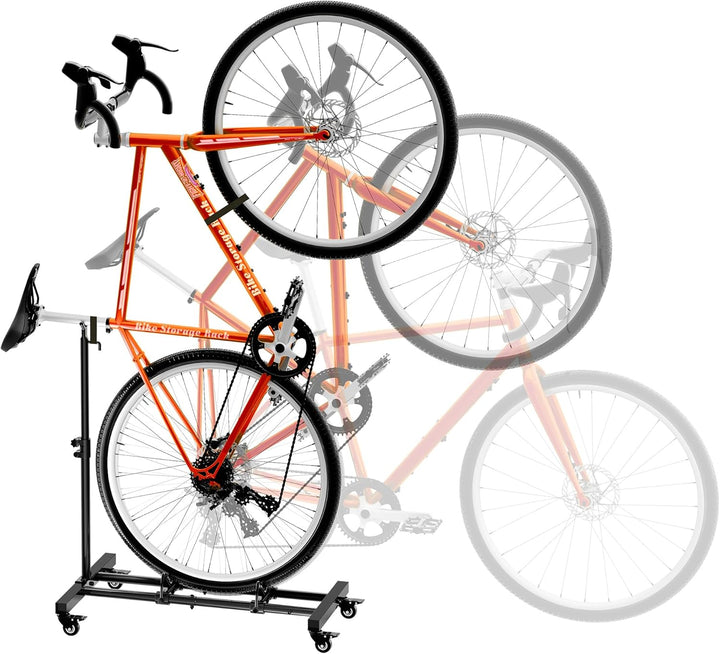 Vertikaler Fahrradständer, Freistehender Indoor-Fahrradständer Aufrechter Fahrradbodenständer mit ei