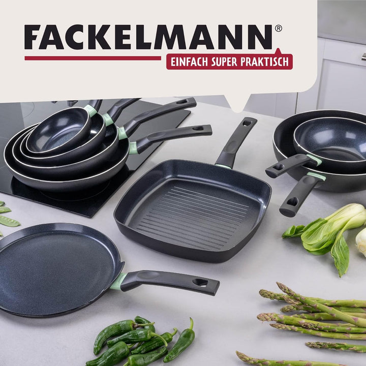 Fackelmann Bratpfanne Brandao - Ø 28 cm aus recyceltem Aluminium, PFAS-freie Keramikbeschichtung, er
