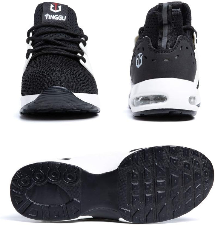 Hitmars Arbeitsschuhe Unisex Gr.36-47 Sneaker B Schwarz 43 EU, Sneaker B Schwarz 43 EU