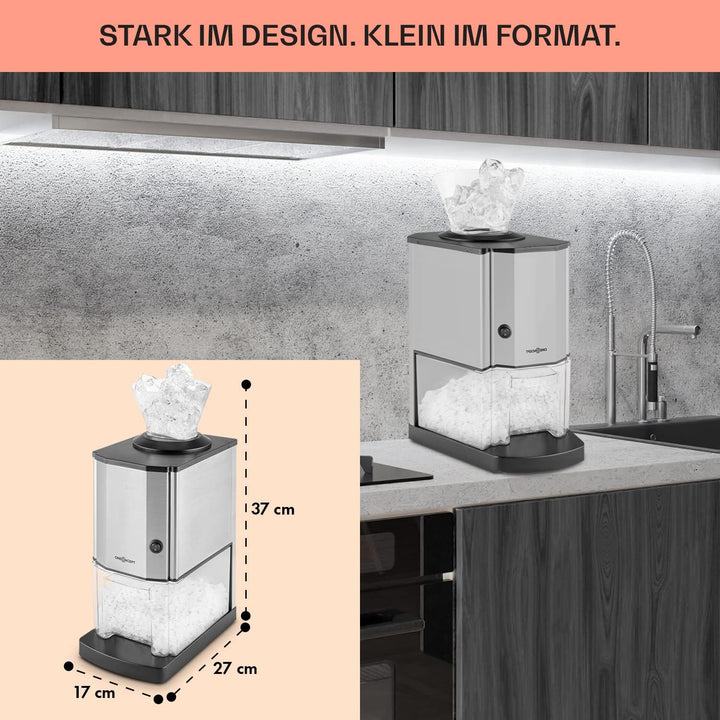 OneConcept Icebreaker - Ice Crusher, Eiscrusher, Eiszerkleinerer, 15 kg/h, 3,5 Liter (etwa 1,75 kg)