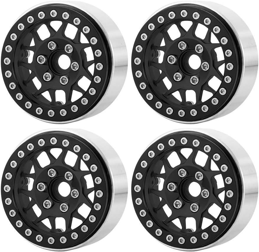 AXspeed 1,9 Zoll Beadlock Felgen, Metallische Felge Set für 1/10 RC Crawler Axial SCX10 RedCat TRX-4