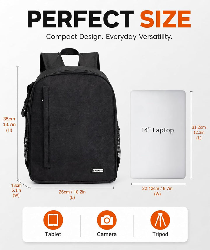 CADeN Kamerarucksack Camera Backpack Wasserabweisend Kameratasche Fototasche Kompatibel mit Sony Can