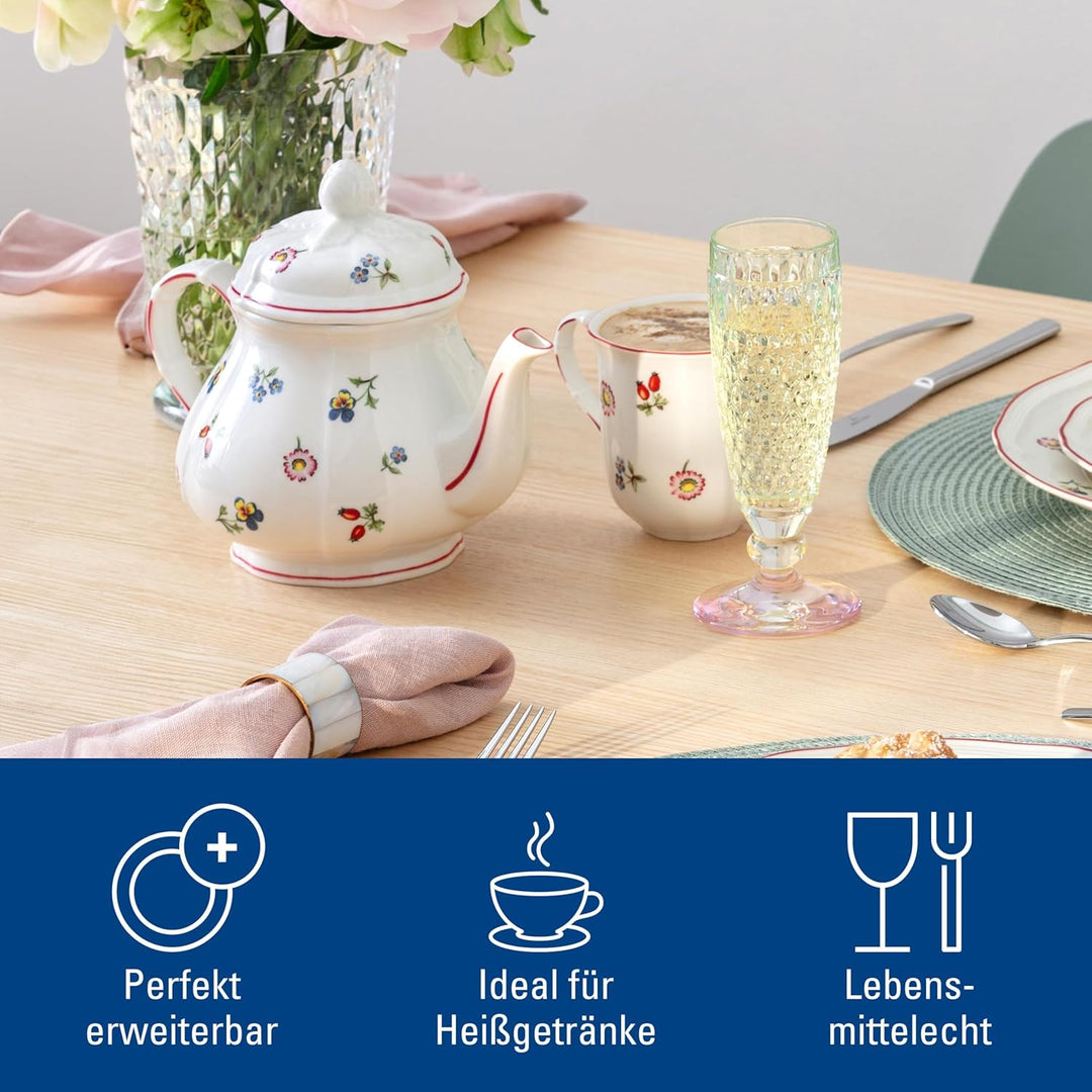 Villeroy und Boch Petite Fleur Teekanne, 1 L, Premium Porzellan, Bunt 1 Liter Petite Fleur, 1 Liter