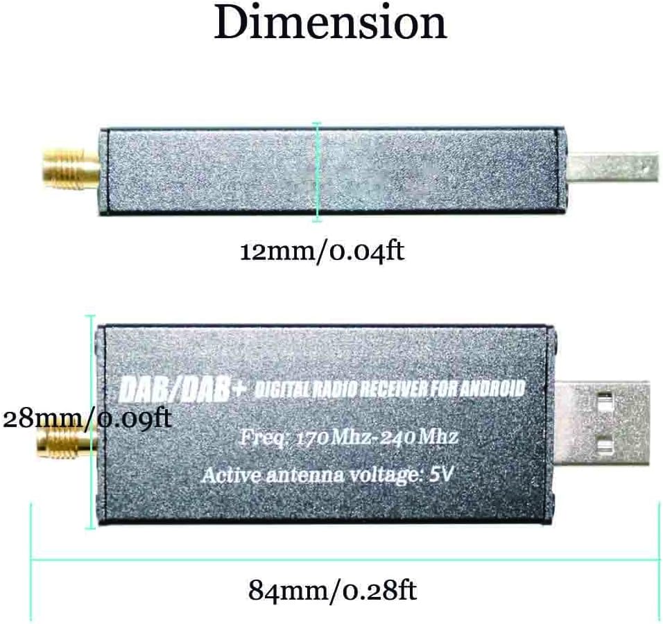 DAB/DAB+ USB Adapter, XISEDO DAB Dongle im Auto DAB Digital Radio Empfänger DAB USB 2.0 Stick mit DA