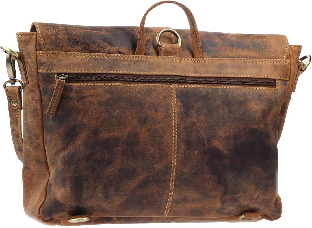 Greenburry Vintage Umhängetasche Leder 35 cm