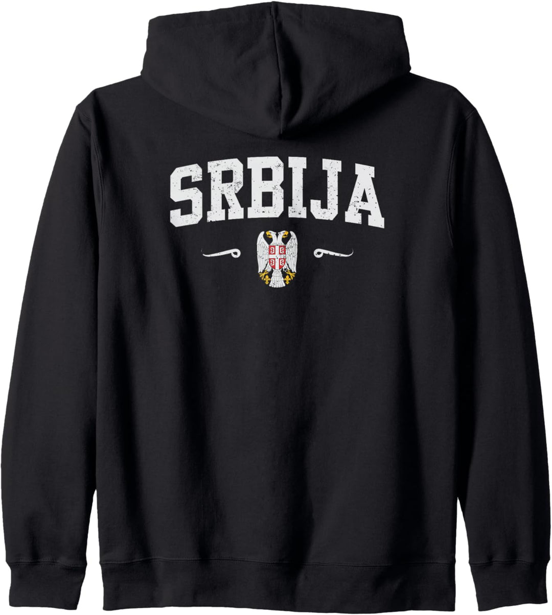 Srbija Serbien Sport Design mit Doppeladler Kapuzenjacke