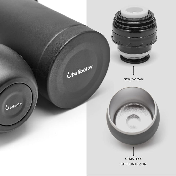 balibetov Komplettes Yerba Mate Set – Moderner Mate Gourd, Isolierflasche, Bombilla und Reinigungsbü