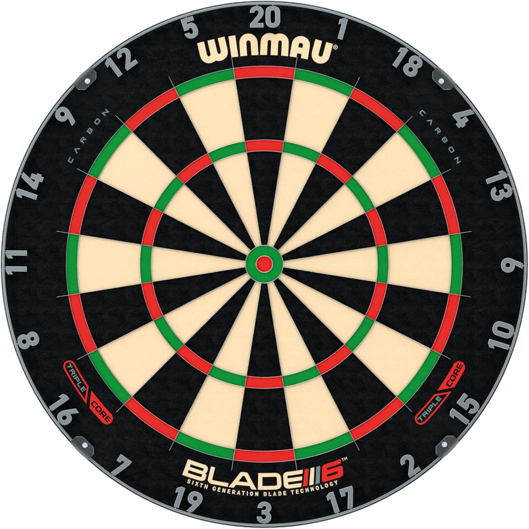 Winmau Blade 5 and Blade 6 Bristle Dartboards - Triple Core Blade 6 Available Schwarz, Weiss, Rot un