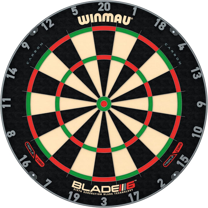Winmau Blade 5 and Blade 6 Bristle Dartboards - Triple Core Blade 6 Available Schwarz, Weiss, Rot un