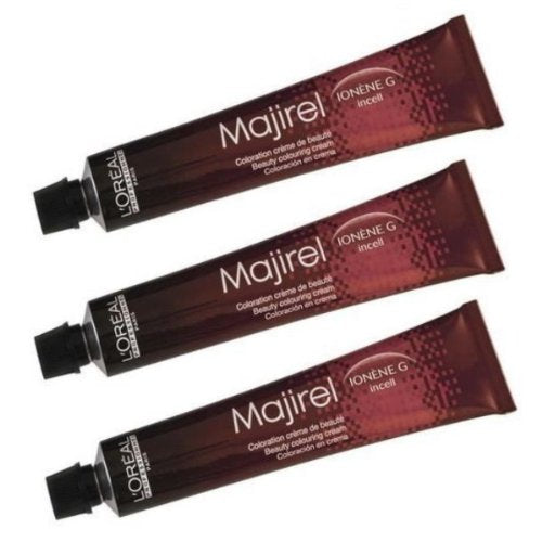 3 x Loreal Majirel Cremehaarfarbe 7,3 Mittelblond Gold