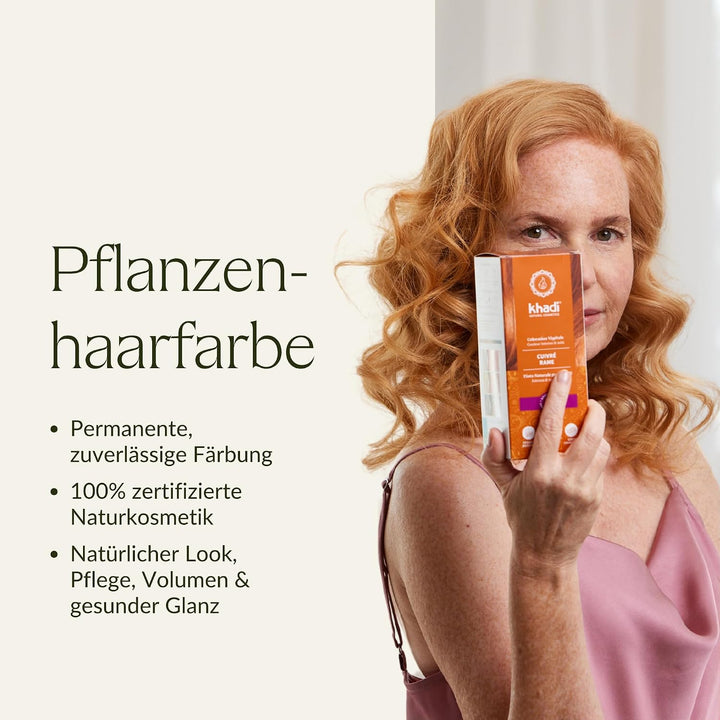 khadi KUPFER Pflanzenhaarfarbe, Haarfarbe Kupfergold bis Kupferrot, Naturhaarfarbe 100% pflanzlich,