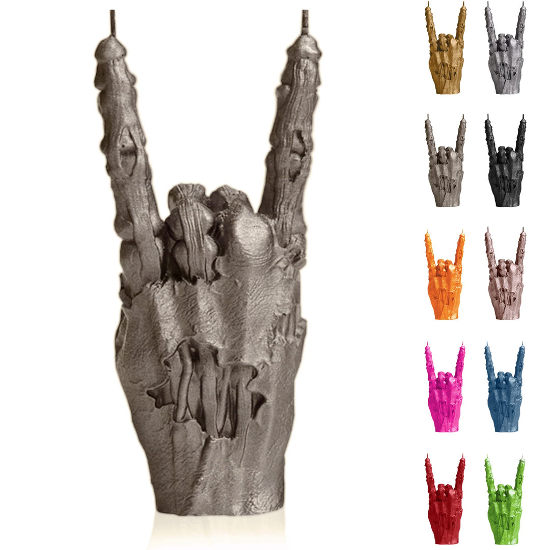 Candellana Kerze RCK Zombie Hand Low Poly, Höhe: 22,2 cm, Handgemacht in der EU Brass, Brass