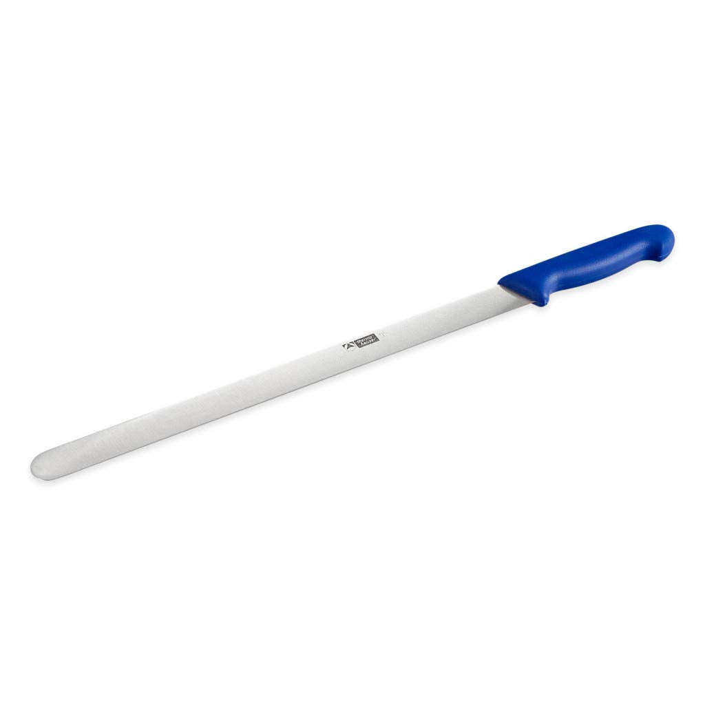 thermohauser Konditormesser (Stahl, rostfrei), einseitig geschliffen, mit blauem Kunststoffgriff, Kl